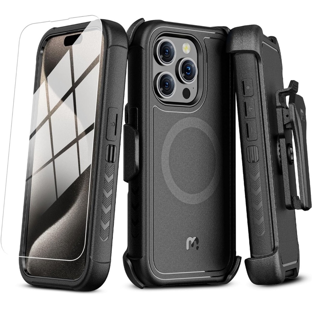 MYBAT PRO Maverick Series iPhone 15 Pro Case with Belt Clip Holster